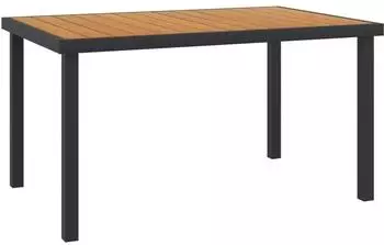 vidaXL Gartentisch 140x90x74cm Aluminium und WPC, braun (312210)