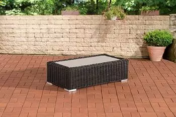 CLP Madeira Lounge-Tisch Polyrattan 110x60cm, schwarz (21518401)