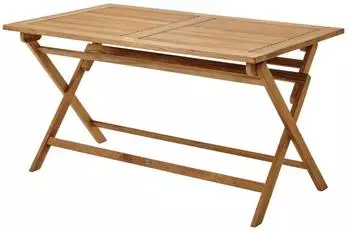Brafab Turin Gartenesstisch Teakholz klappbar 140x80cm