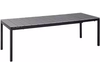 Beliani Tofane Ausziehbarer Gartentisch Aluminium/Kunstholz Grau 198/248x90cm (Tofane)