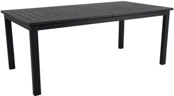 Brafab Lomma Gartenesstisch Aluminium, ausziehbar, schwarz, 194-312cm