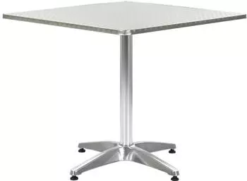 vidaXL Gartentisch Aluminium silber 80x80x70cm (48716)