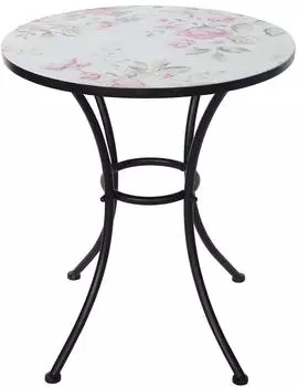 HTI-Living Gartentisch Celia "Rosen" Metall, &Oslash;57cm x H68cm