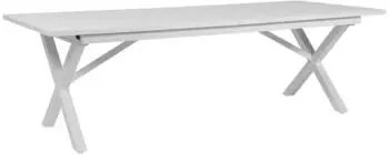 Brafab Hillmond Gartenesstisch Aluminium/HPL ausziehbar, weiß, 240-310cm