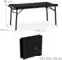 Relaxdays Klapptisch ausziehbar, Kunststoff/Stahl, 8 Personen, schwarz (10049586_46)