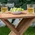 Mr. Deko Fishbone Beistelltisch Teak, klappbar, 40x40cm (02145)