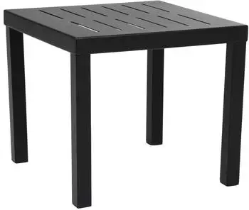 Brafab Belfort Beistelltisch Aluminium, schwarz, 50x50cm