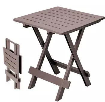 Spetebo Adige Klapptisch Kunststoff, braun, 45x43cm (11517)
