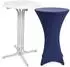 Beautissu Bellini Stehtisch klappbar mit Husse, Ø70cm, blau