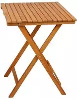 Spetebo - Akazie Balkon Und Gartentisch - 72 X 55 Cm - Holz Bistrotisch...