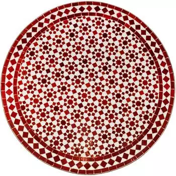 Marrakesch Orient & Mediterran Interior Albaicin Mosaikplatte bordeaux, ø 100cm (mti192-pl)