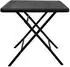 Chefgastro Balkontisch klappbar 78x78cm, Kunststoff Holzoptik, schwarz (RTB3-02)
