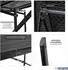 Chefgastro Balkontisch klappbar 78x78cm, Kunststoff Holzoptik, schwarz (RTB3-02)