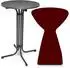 Beautissu Stehtisch mit Husse, rund, klappbar, Metall, bordeaux, 60x110cm