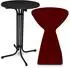 Beautissu Stehtisch klappbar mit Husse, rund, Metall, bordeaux, 80x110x80cm