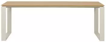 ebuy24 Martinus Gartentisch 210x100cm, Teak-Nachbildung, sandgrau (51-106796)