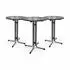 Beautissu Bellini Outdoor Stehtisch klappbar, 3er Set, Ø60cm, schwarz (65221399)