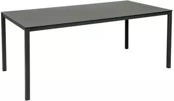 Greemotion Grenada Comfort Esstisch Glasplatte Keramik-Look, Edelstahlgestell, 180x75x90cm