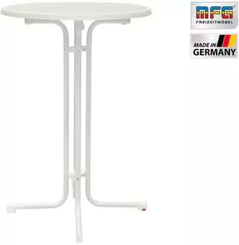 MFG Stehtisch klappbar, Ø80cm, weiß/weiß (01603207ESOS)