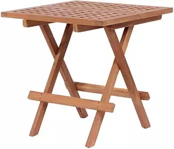 Mr. Deko Devon Beistelltisch Teak, klappbar, 50x50cm (02116)