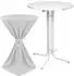Beautissu Sylt Outdoor Stehtisch klappbar, Ø80cm, weiß, mit Husse (65136859)