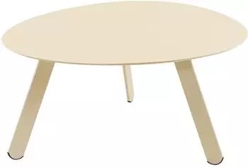 Lesli Living Tiki Beistelltisch oval, creme, Metall, Indoor & Outdoor