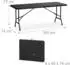 Relaxdays Klapptisch 180x72x74cm, Kunststoff/Stahl, 8 Personen, schwarz (10049598_46)