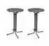 Beautissu Bellini Stehtisch outdoor, klappbar, 2er-Set, Ø80cm, grau (65221789)