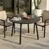 Idimex Agape runder Gartentisch 120x75cm, Aluminium/WPC, schwarz