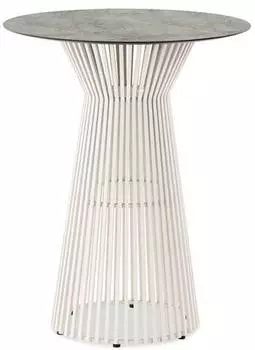 Niehoff Acore Bartisch rund, HPL Pesaro Marble, ivory