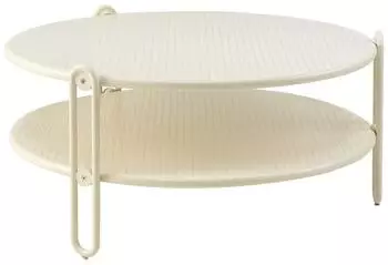 Brafab Blixt Couchtisch Aluminium, pearl white, Ø85cm