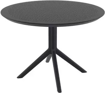 CLP Sky Gartentisch rund Ø 105cm, Polypropylen, schwarz (328428)
