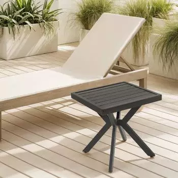 Stilvora Beistelltisch quadratisch Aluminium dunkelbraun 45x45x47cm (QTESY5SSZ0DGN)