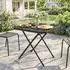 Outsunny Gartentisch klappbar 70x70cm, Stahl, schwarz (84G-680V00BK)