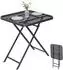 Outsunny Gartentisch klappbar 70x70cm, Stahl, schwarz (84G-680V00BK)
