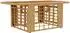 vidaXL Gartentisch PE-Rattan und Glas, natur, 100x55x37cm (42035142)