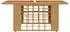 vidaXL Gartentisch PE-Rattan und Glas, natur, 100x55x37cm (42035142)