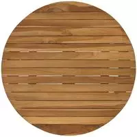 vidaXL Tischplatte &Oslash; 60 x 3,5 Rund Massives Teakholz Natur