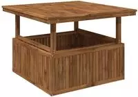 vidaXL Gartenkaffee Tisch aus massivem Akazienholz h&ouml;henverstellbar