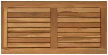 vidaXL Tischplatte rechteckig, massives Teakholz, natur (42033165)