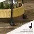 Outsunny Servierwagen Rattan 2 Regale, Outdoor (867-190V00YL)
