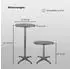 Trutzholm Stehtisch 2in1 klappbar, höhenverstellbar 70-115cm, Ø 60cm, Aluminium, anthrazit