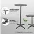 Trutzholm Stehtisch 2in1 klappbar, höhenverstellbar 70-115cm, Ø 60cm, Aluminium, anthrazit