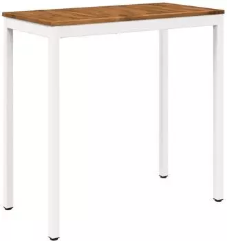 vidaXL Gartenbar-Tisch natur und wei&szlig; 108,5x55x105cm