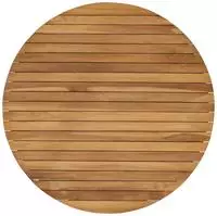 vidaXL Tischplatte &Oslash; 80 x 3,5 Rund Massives Teakholz Natur