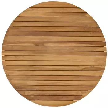 vidaXL Tischplatte rund massives Teakholz Ø80x3,5cm