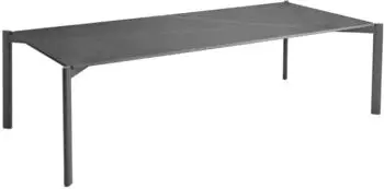 Brafab Hallavara Couchtisch Stein/Edelstahl anthrazit 146x66cm