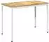 vidaXL Gartentisch weiß 108,5x55x75cm Akazien-Massivholz