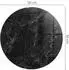 Tulup Tischplatte rund Glas Marmormuster schwarz, ⌀50cm