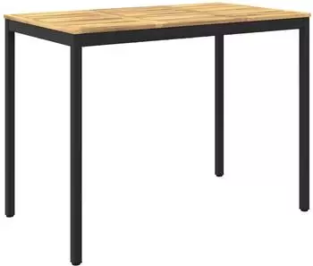 vidaXL Gartenbar-Tisch wei&szlig; und schwarz 141x80,5x105cm